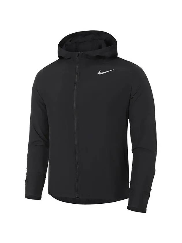 Run Stripe Woven Zip Up Jacket Black - NIKE - BALAAN 5