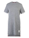 Check Tweed Crewneck Short Dress Grey - THOM BROWNE - BALAAN 2