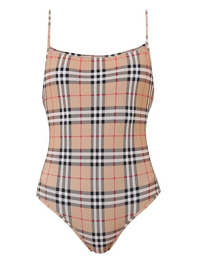 Women's Vintage Check One-Piece Swimsuit Beige - BURBERRY - BALAAN 4