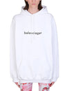 Women's logo printed oversized Hoodie top white - BALENCIAGA - BALAAN 2