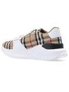 Vintage Check And Leather Sneakers White Archive Beige - BURBERRY - BALAAN 4