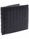 Intrecciato Money Clip Card Wallet Black - BOTTEGA VENETA - BALAAN 4