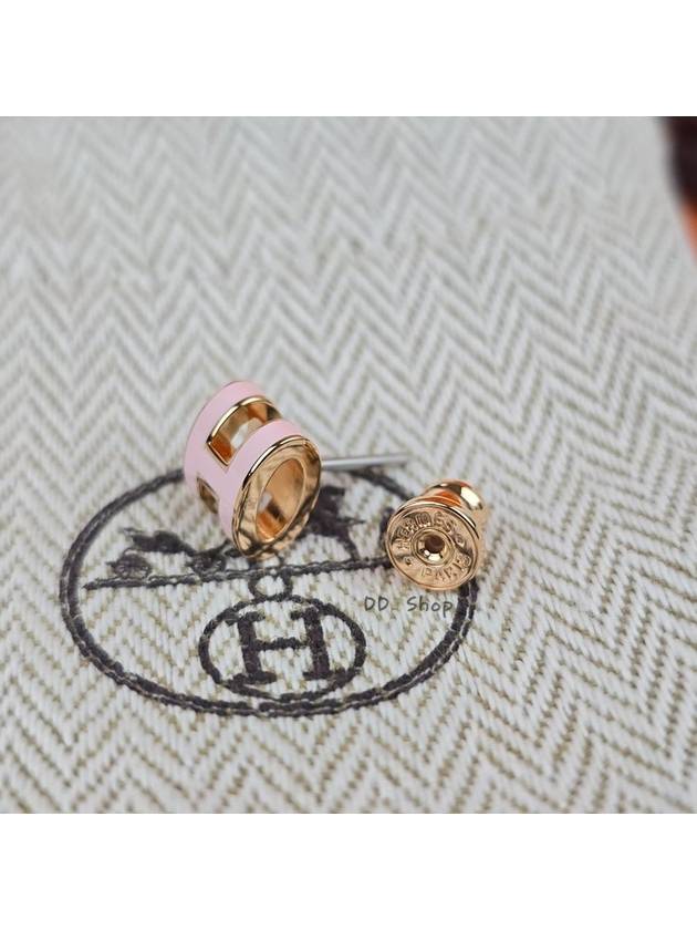 Mini Pop H Earrings Rose Gold - HERMES - BALAAN 6