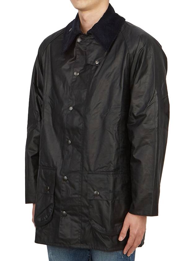 Men's Beaufort Wax Jacket Navy - BARBOUR - BALAAN 7