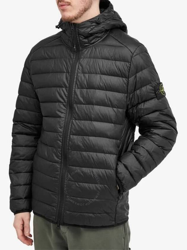 Loom Woven Chambers R-Nylon Down-TC Light Hoodie Down Jacket Black - STONE ISLAND - BALAAN 3