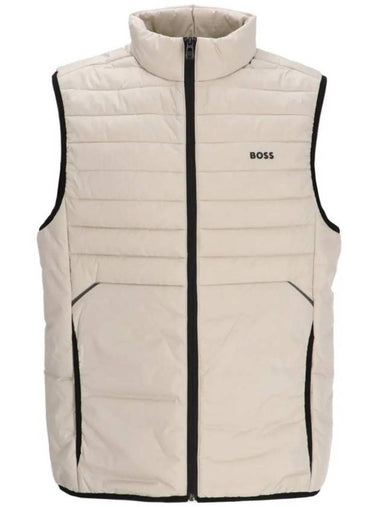 Regular Fit Water-Repellent Fabric Padded Vest Light Beige - HUGO BOSS - BALAAN 1