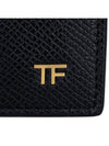 Small Grain Leather Half Wallet Black - TOM FORD - BALAAN 7