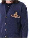 Alex Sphere Intarsia Cardigan Blue - VIVIENNE WESTWOOD - BALAAN 4