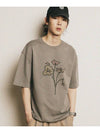 Artwork Flower Drawing Short Sleeve T Shirt Cement - FFEFF STUDIO - BALAAN 4