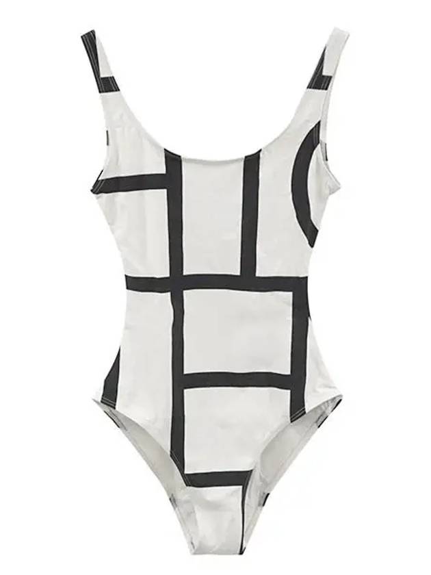 Monogram One Piece Swimsuit White - TOTEME - BALAAN 2