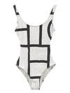 Monogram One Piece Swimsuit White - TOTEME - BALAAN 3