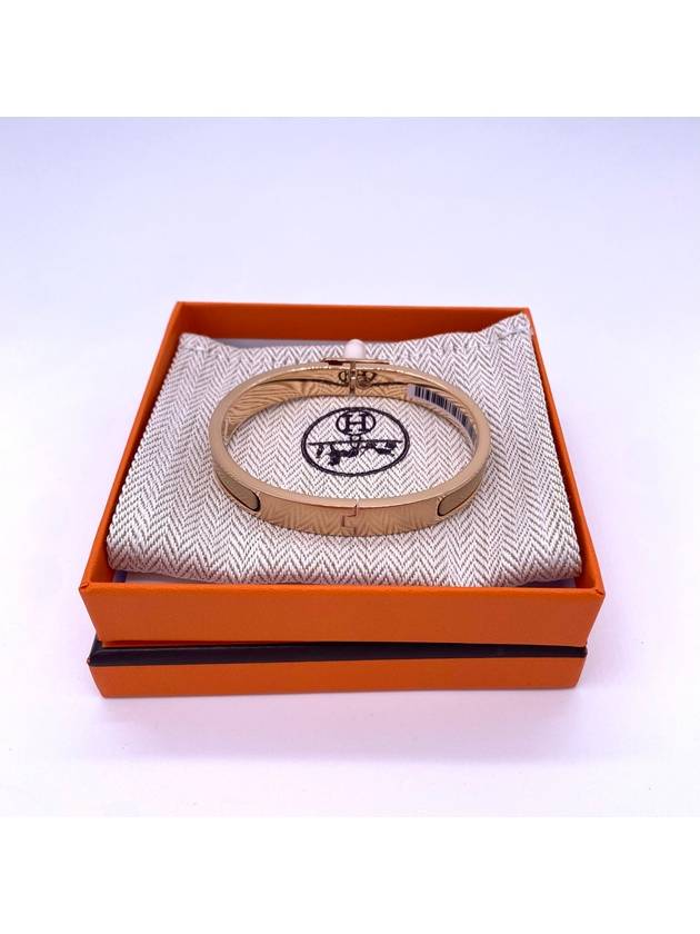 Mini Clic Kelly Bracelet Marronglace Rose Gold - HERMES - BALAAN 8