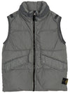 Kids Crinkle Reps Recycled Nylon Down Vest Pewter Grey - STONE ISLAND - BALAAN 2