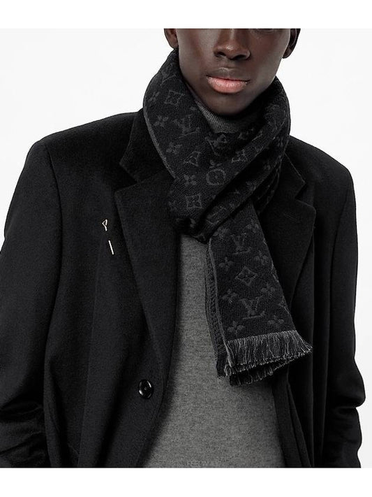 Monogram Classic Wool Scarf Black - LOUIS VUITTON - BALAAN 2