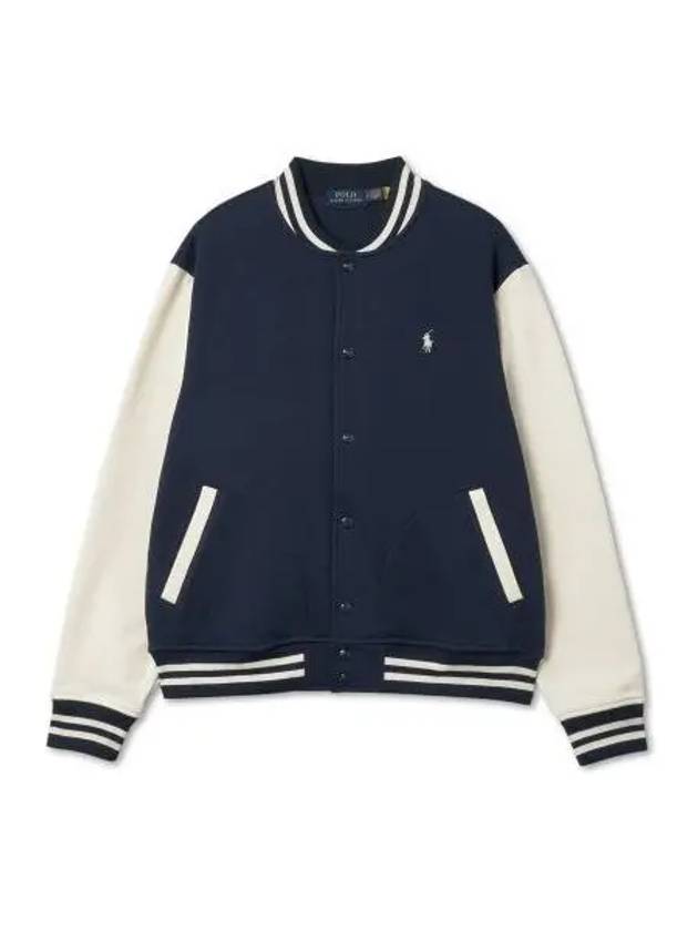 fleece baseball jacket ivory - POLO RALPH LAUREN - BALAAN 1