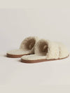 Izmir shearling fleece sandals cream white - HERMES - BALAAN 3