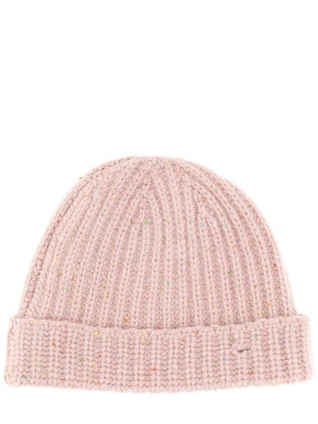 Embroidered Logo Rib Beanie Pink - MARNI - BALAAN 3