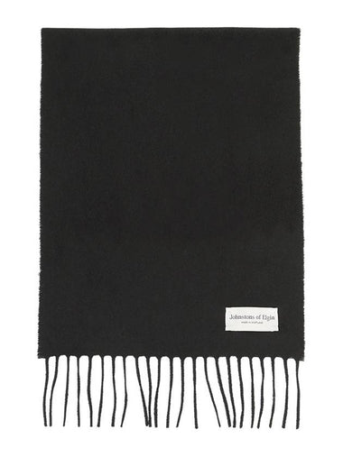 Iconic SA0900 BLACK Cashmere Muffler Scarf - JOHNSTONS OF ELGIN - BALAAN 1