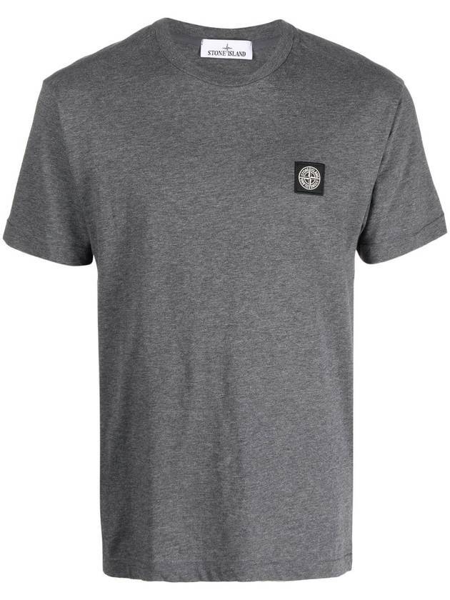 Waffen Logo Patch Short Sleeve T-Shirt Gray - STONE ISLAND - BALAAN 1