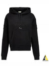 Front Logo Cotton Hoodie Black - SAINT LAURENT - BALAAN 2