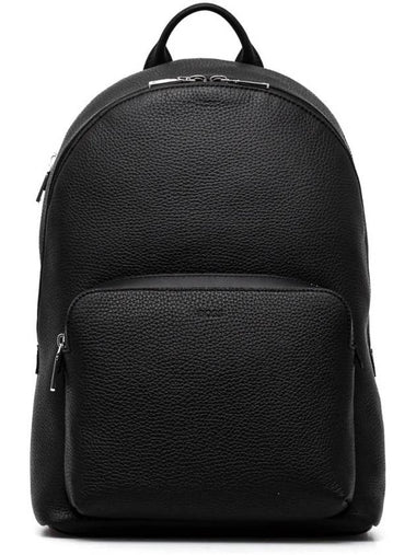 Smart Sleeve Grain Italian Leather Backpack Black - HUGO BOSS - BALAAN 1