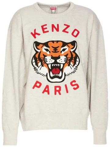 24SS Women's Tiger Logo Overfit Sweatshirt 8SW010 4MF 93 - KENZO - BALAAN 1