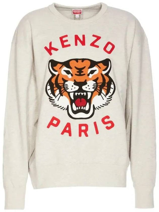 24SS Women's Tiger Logo Overfit Sweatshirt 8SW010 4MF 93 - KENZO - BALAAN 2