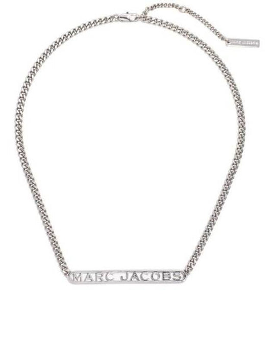 Logo Monogram Chain Necklace Silver - MARC JACOBS - BALAAN 1