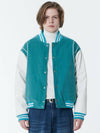 corduroy leather line varsity jacket mint - BYL - BALAAN 1