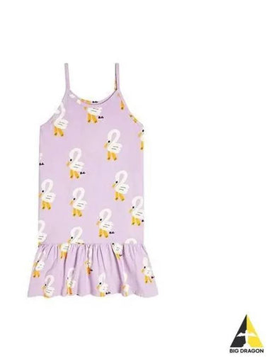 Kids Pelican Pattern Tank Top One Piece Light Purple 123AC126 - BOBO CHOSES - BALAAN 1