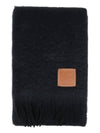 Anagram Fringe Mohair Scarf Black - LOEWE - BALAAN 2