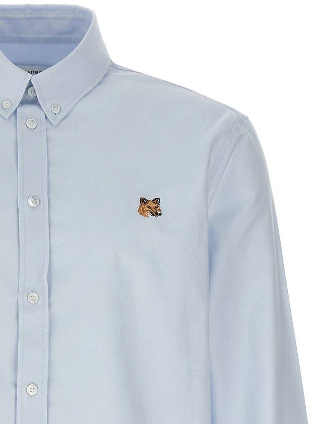 Mini Fox Head Classic BD Long Sleeve Shirt Blue - MAISON KITSUNE - BALAAN 4