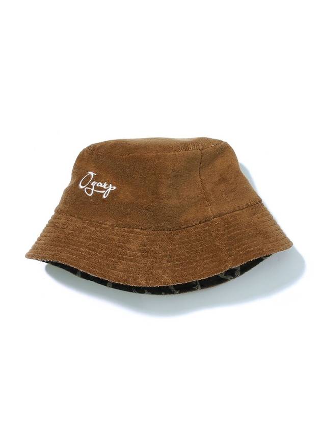 JACQUARD PATTERN WARM BUCKET HAT BROWN - OGARP - BALAAN 1