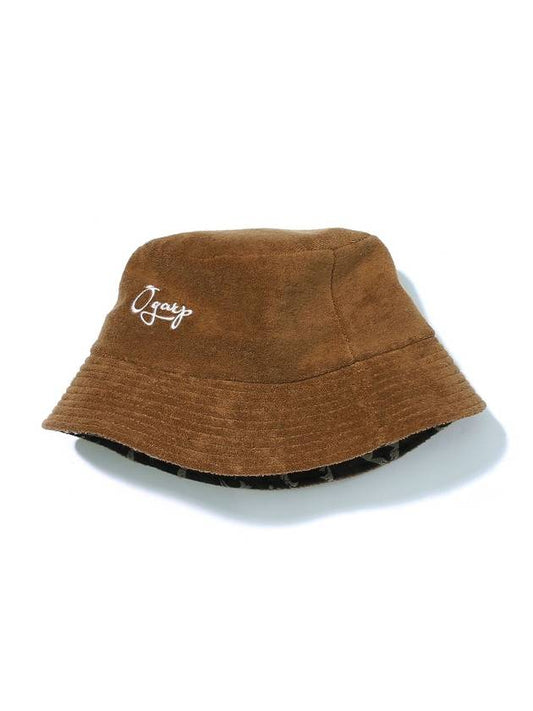 JACQUARD PATTERN WARM BUCKET HAT BROWN - OGARP - BALAAN 1