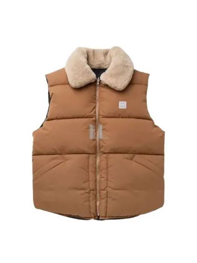 Teddy Puffer Vest Jacket Dark Beige - A.P.C. - BALAAN 2