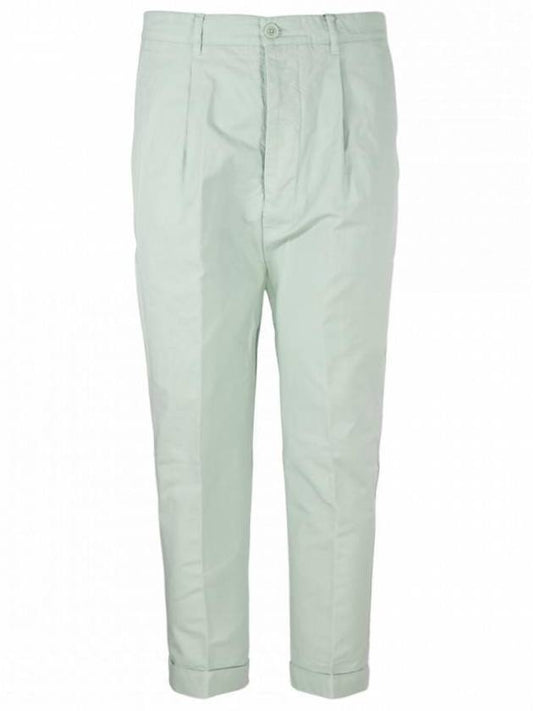 Carrot Pintuck Tapered Straight Pants Green - AMI - BALAAN.