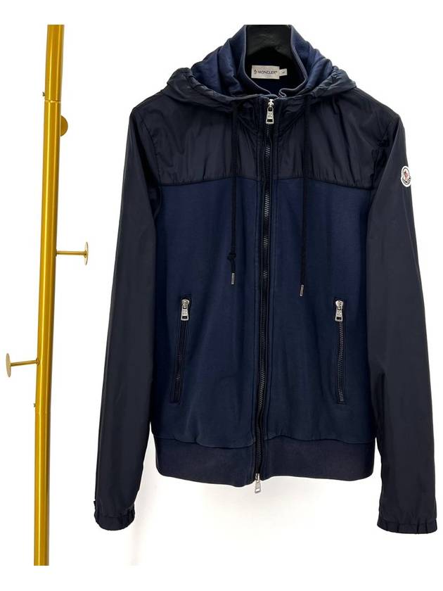 Zip up windbreaker hooded jacket navy L size - MONCLER - BALAAN 3