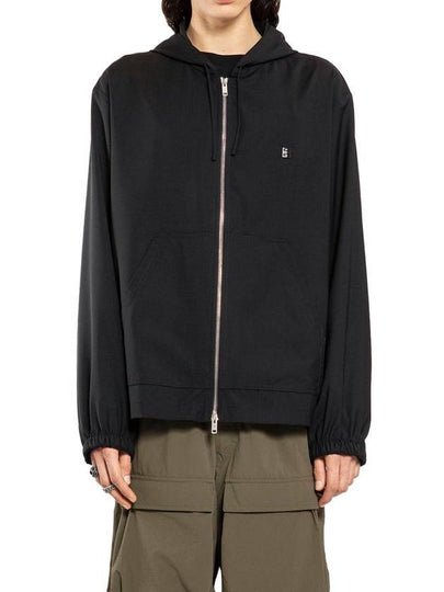 4G Detail Wool Zip-Up Hoodie Black - GIVENCHY - BALAAN 2