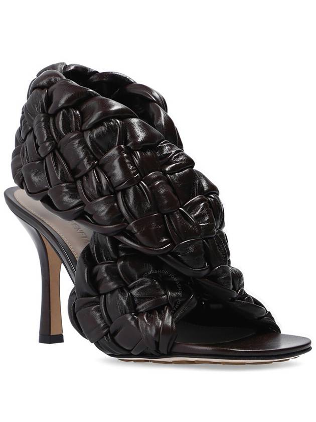 BV Board Leather Sandals Heel Black - BOTTEGA VENETA - BALAAN 3