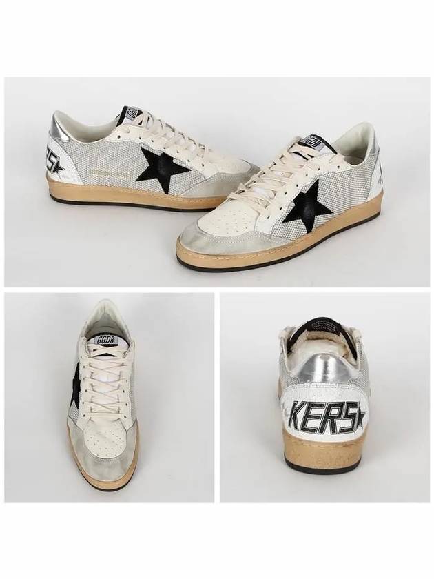 Ball Star Suede Star Laminate Low Top Sneakers Grey - GOLDEN GOOSE - BALAAN 3