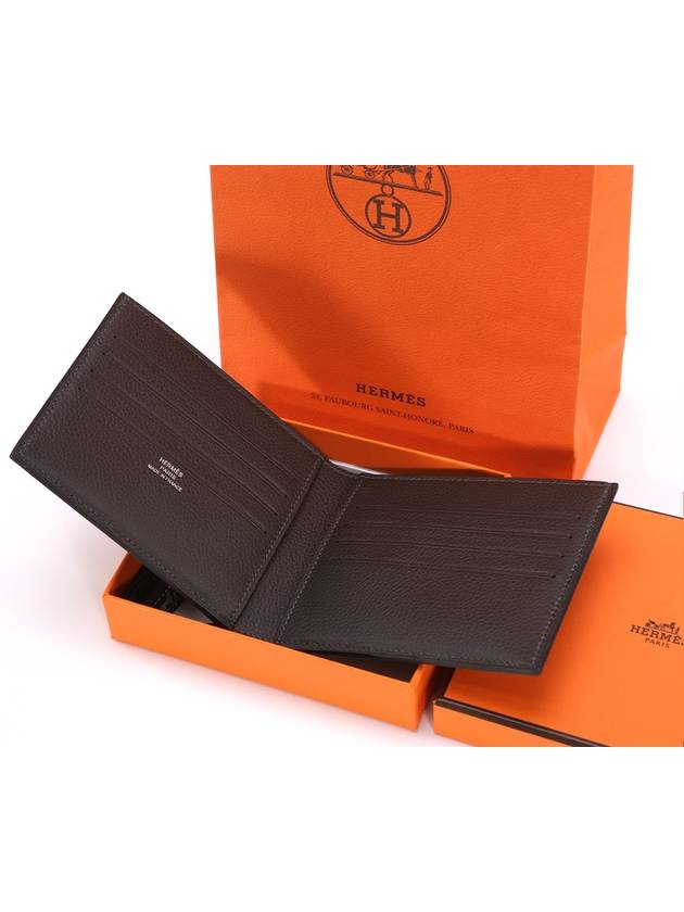 Men s Citizen Twill Half Wallet Bronze H086492CAAC - HERMES - BALAAN 2