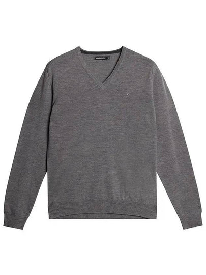 Lymann Merino V-Neck Knit Top Grey Melange - J.LINDEBERG - BALAAN 2