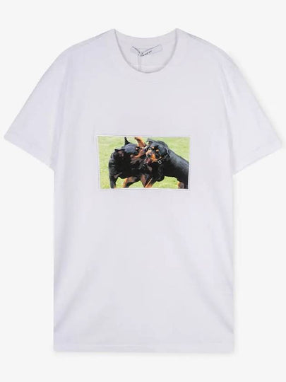 Men's Rottweiler print white short sleeve t-shirt 7337 651 100 - GIVENCHY - BALAAN 2