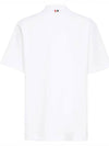 RWB Pocket Interlock Cotton Short Sleeve Polo Shirt White - THOM BROWNE - BALAAN 4