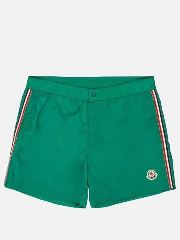 Logo Swim Shorts Emerald Green - MONCLER - BALAAN 2