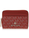 Jet Set Small Logo Card Wallet Red - MICHAEL KORS - BALAAN 2