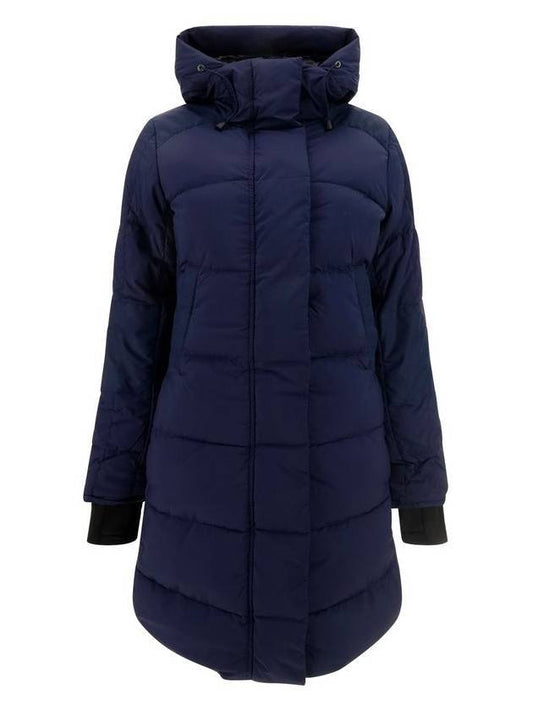 Women's Elliston Hooded Down Padded Coat Atlantic Navy - CANADA GOOSE - BALAAN 2