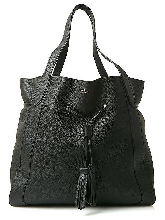 Heavy Grain Millie Tote Bag Black - MULBERRY - BALAAN 3