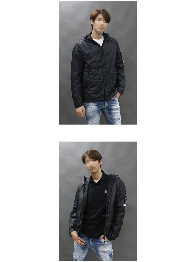 Garment Dyed Micro Yarn Hooded Jacket Black - STONE ISLAND - BALAAN 6