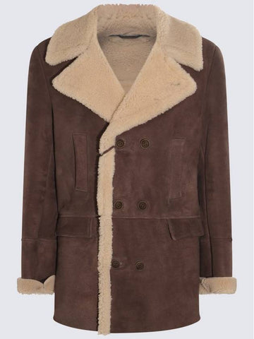 Salvatore Santoro Brown Suede Shearling Jacket - SALVATORE SANTORO - BALAAN 1